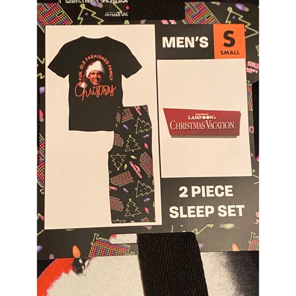 National Lampoons Christmas Vacation Pajama Set Men’s Size Small 2 Piece PJ Set - Picture 3 of 6